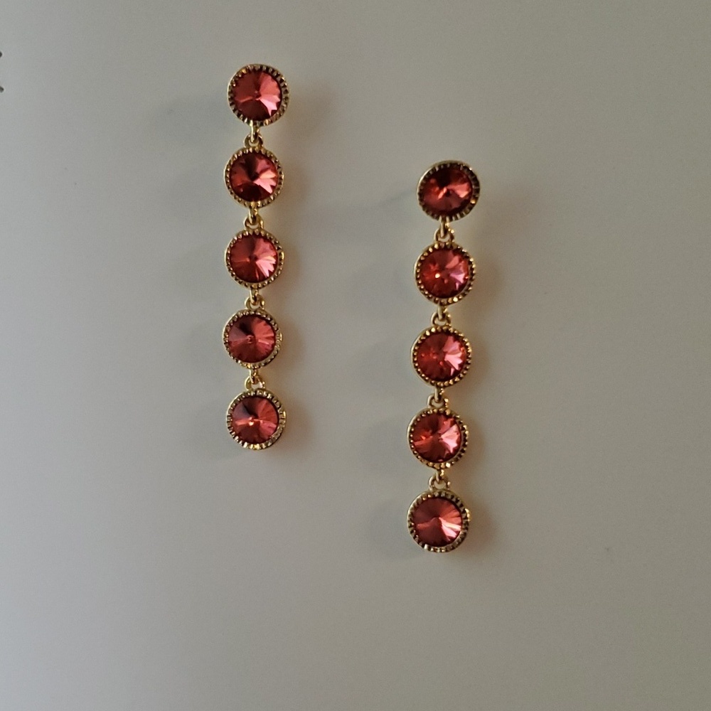 Ted Baker Rose Gold Rizza Rivoli Crystal Earrings